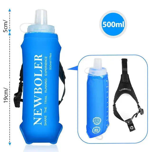 Garrafa de Mão Dobrável para Corrida NewBoler 500ml
