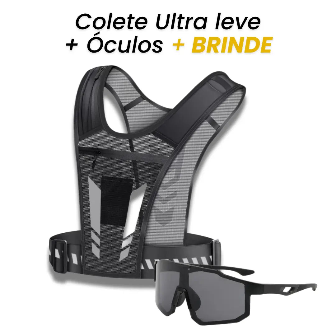colete esportivo com bolsos