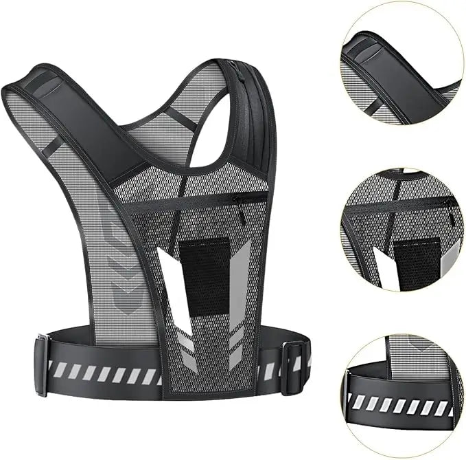 Colete Mãos Livres de Hidratação para Corrida com Compartimentos Integrados