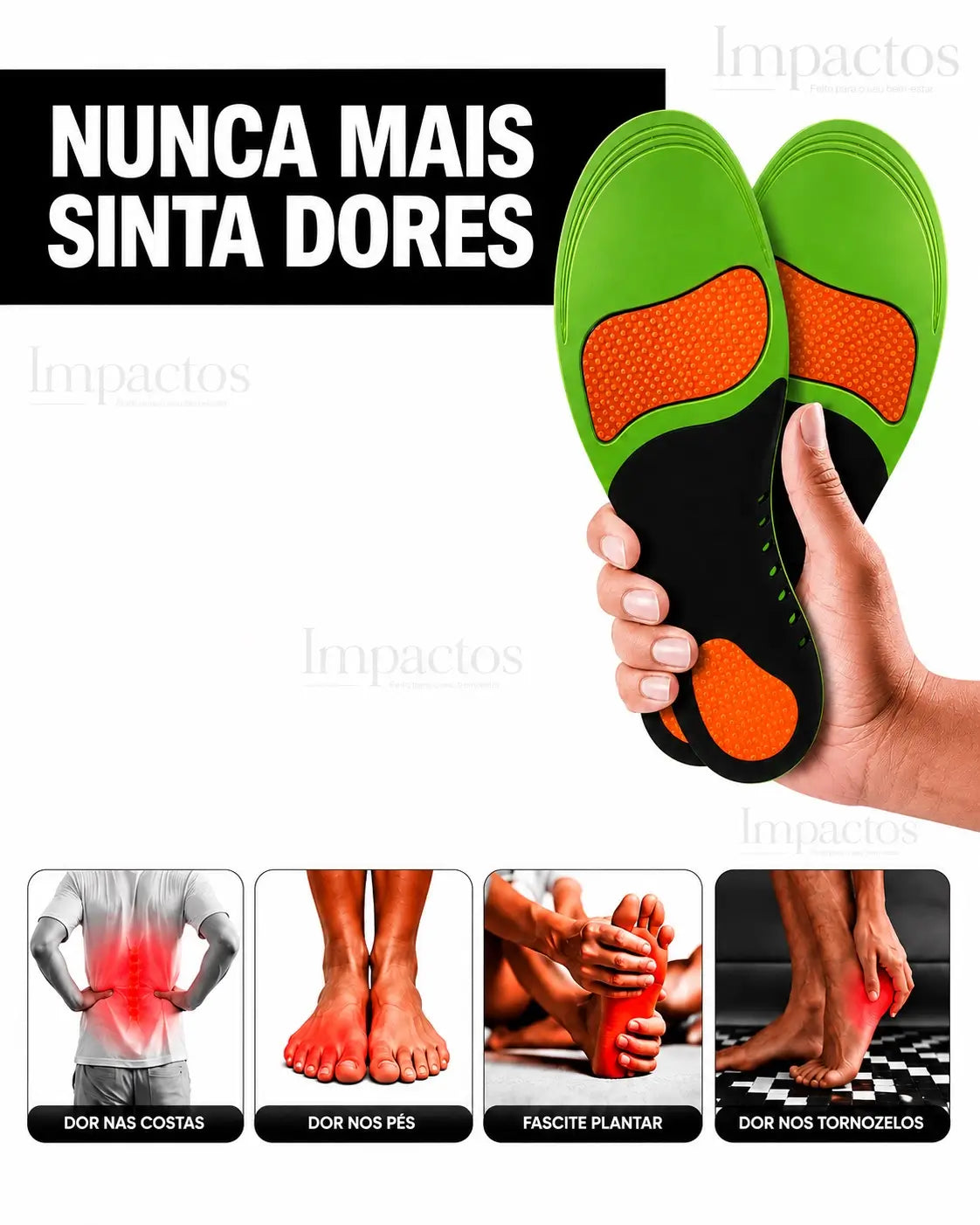 Palmilha Ortopédica AirFlex™ Esportiva