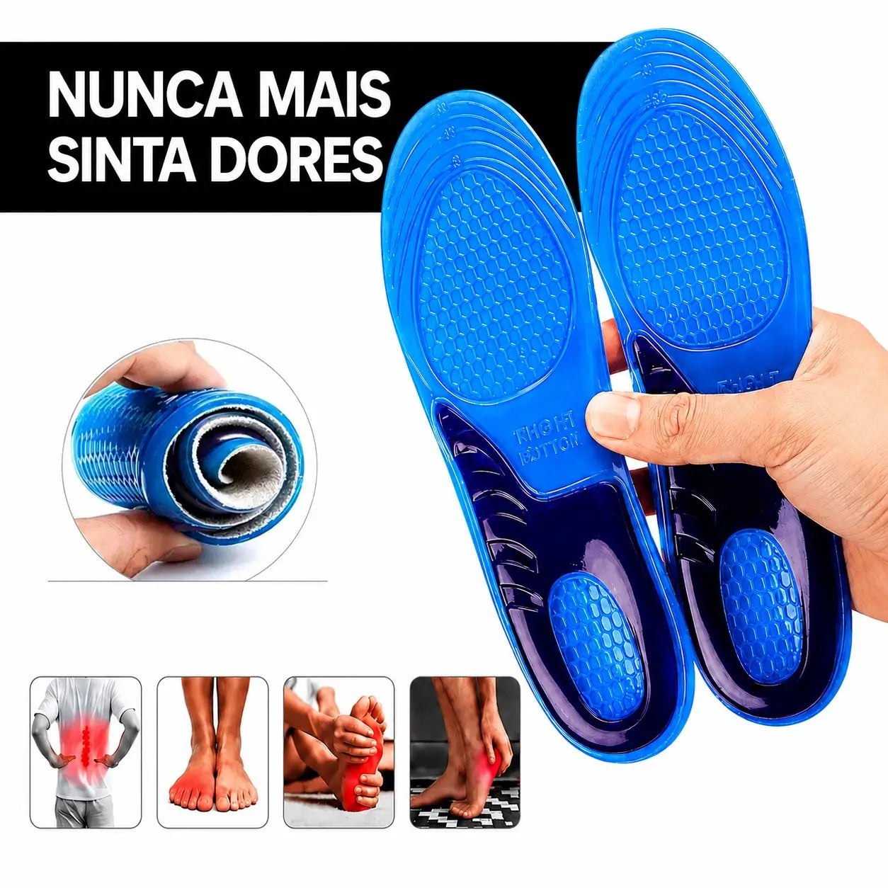 Palmilha Ortopédica UltraStep™ Gel Premium