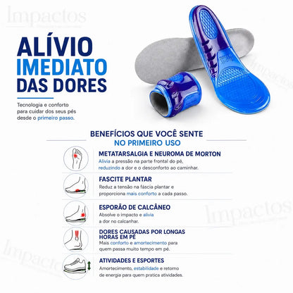 Palmilha Ortopédica UltraStep™ Gel Premium