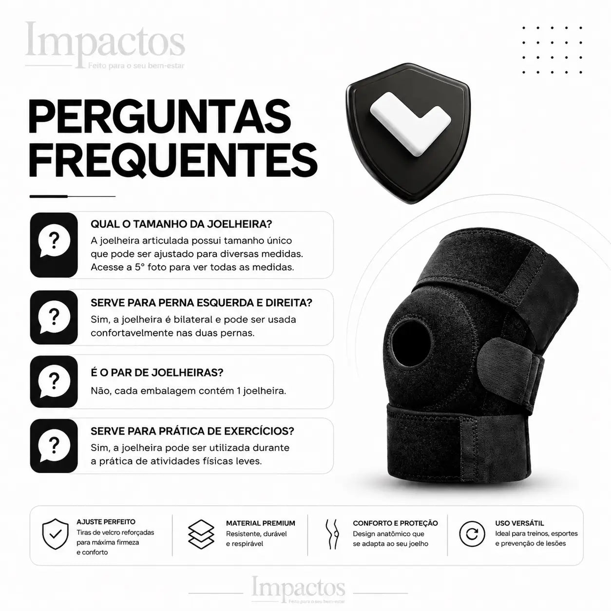 Joelheira Ortopédica de Compressão 