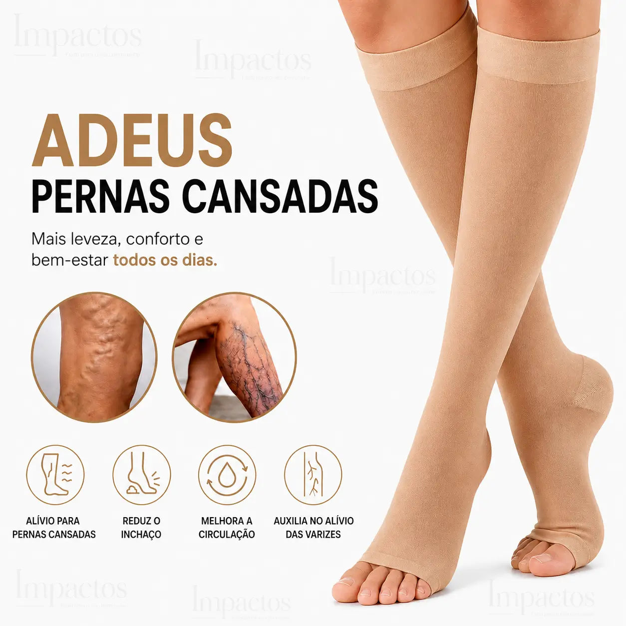 Meia de Compressão 3/4 Anatômica