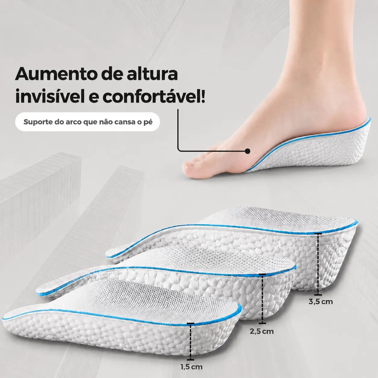 Palmilha para aumento de altura