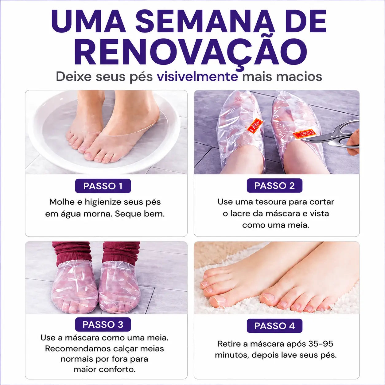 Máscara para Calos e Calcanhares Rachados