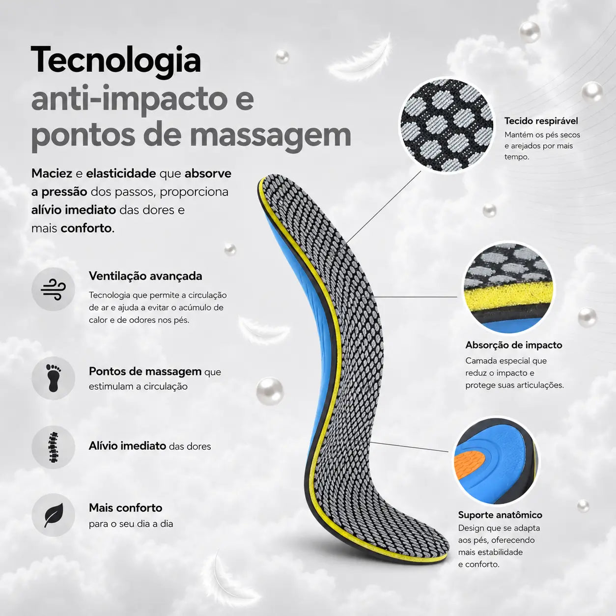 Palmilha Esportiva OrtoSpeed Ortopédica