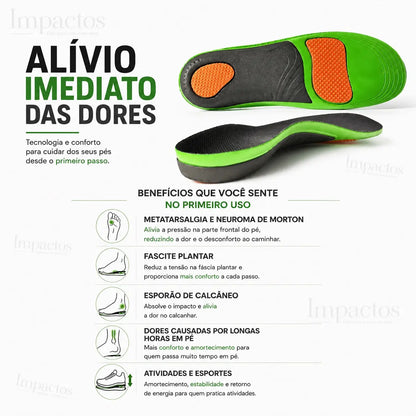 Palmilha Ortopédica AirFlex™ Esportiva