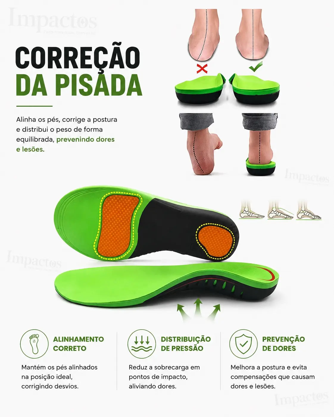 Palmilha Ortopédica AirFlex™ Esportiva