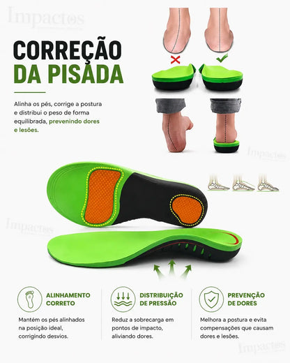 Palmilha Ortopédica AirFlex™ Esportiva