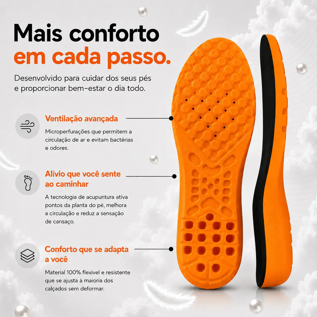 Palmilha Ortopédica facite plantar