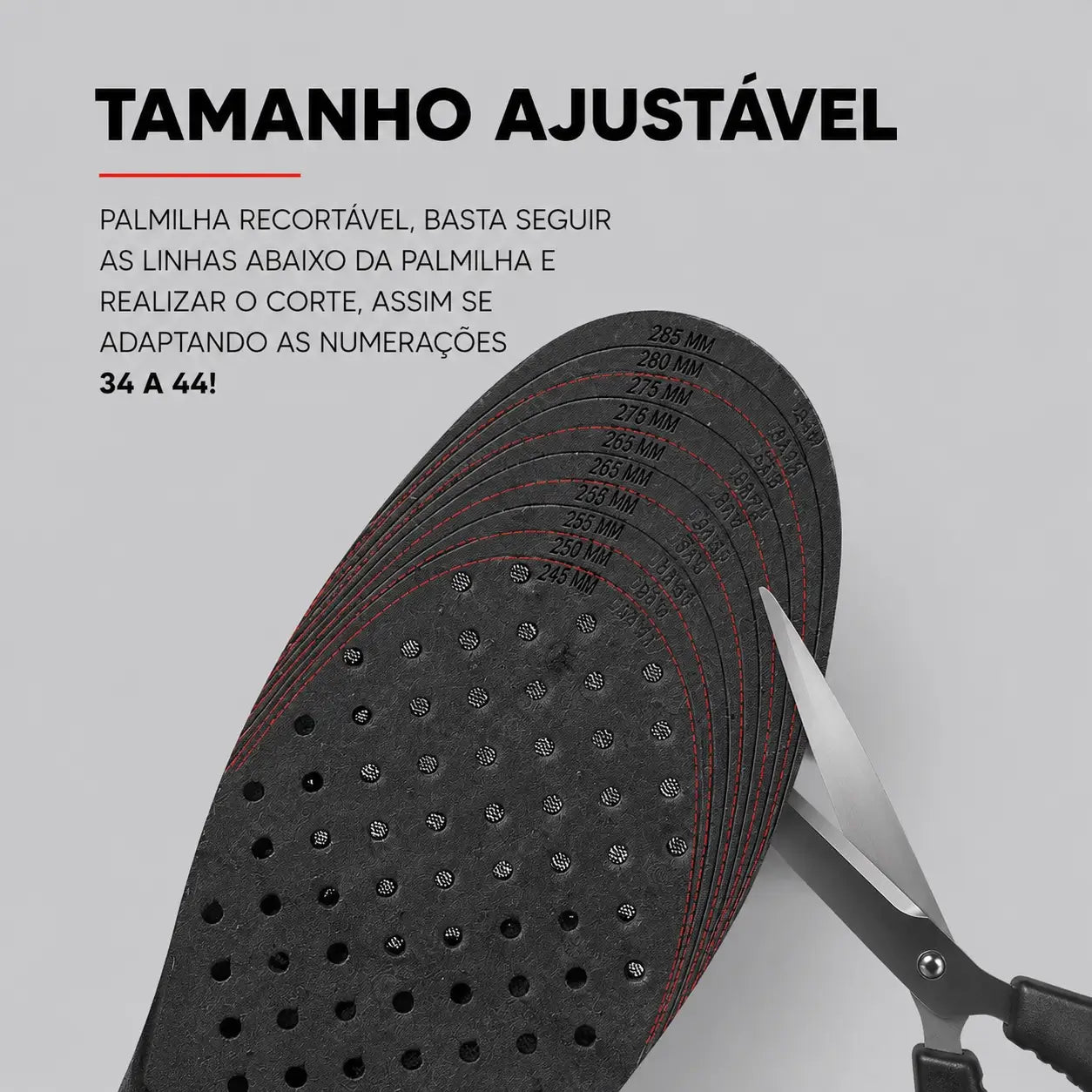 Palmilha para aumento de altura