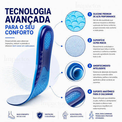 Palmilha Ortopédica UltraStep™ Gel Premium