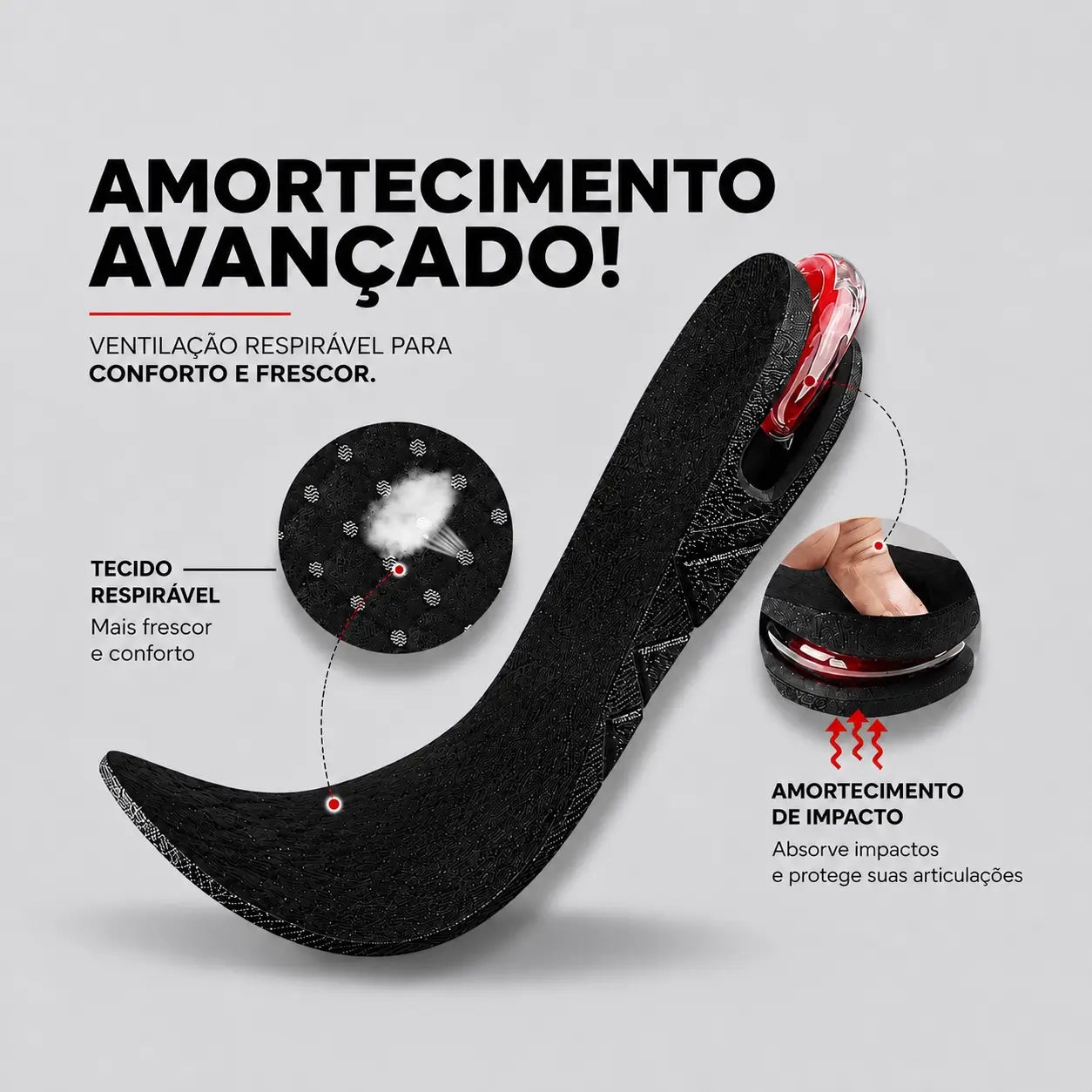 Palmilha para aumento de altura