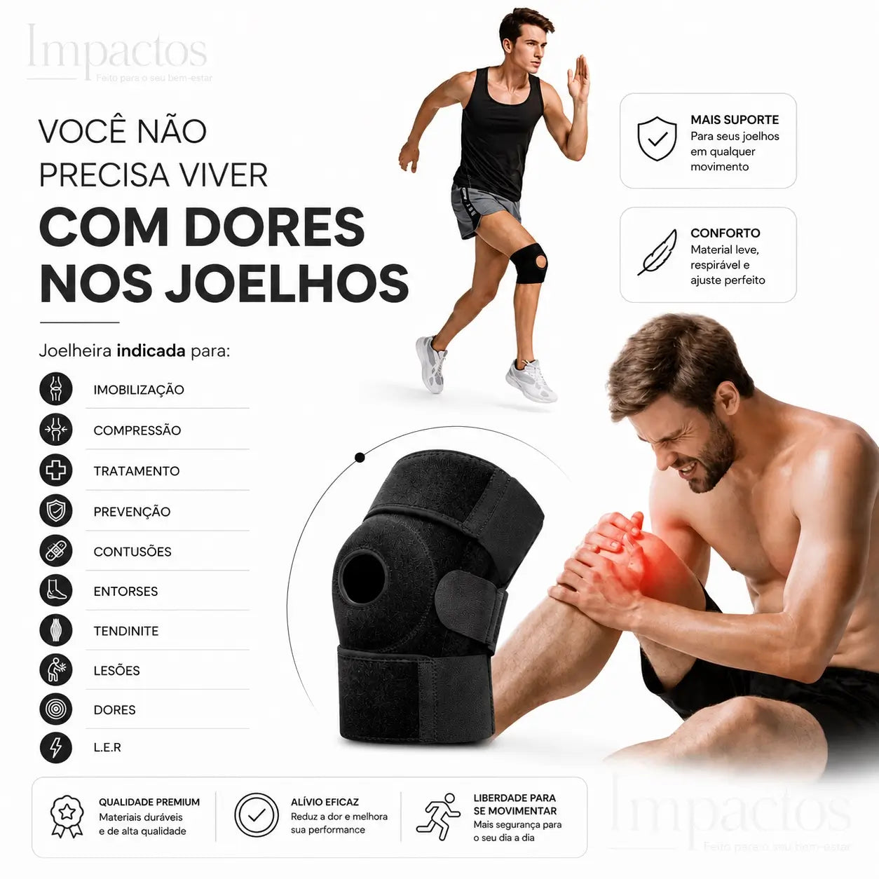 Joelheira Ortopédica de Compressão 