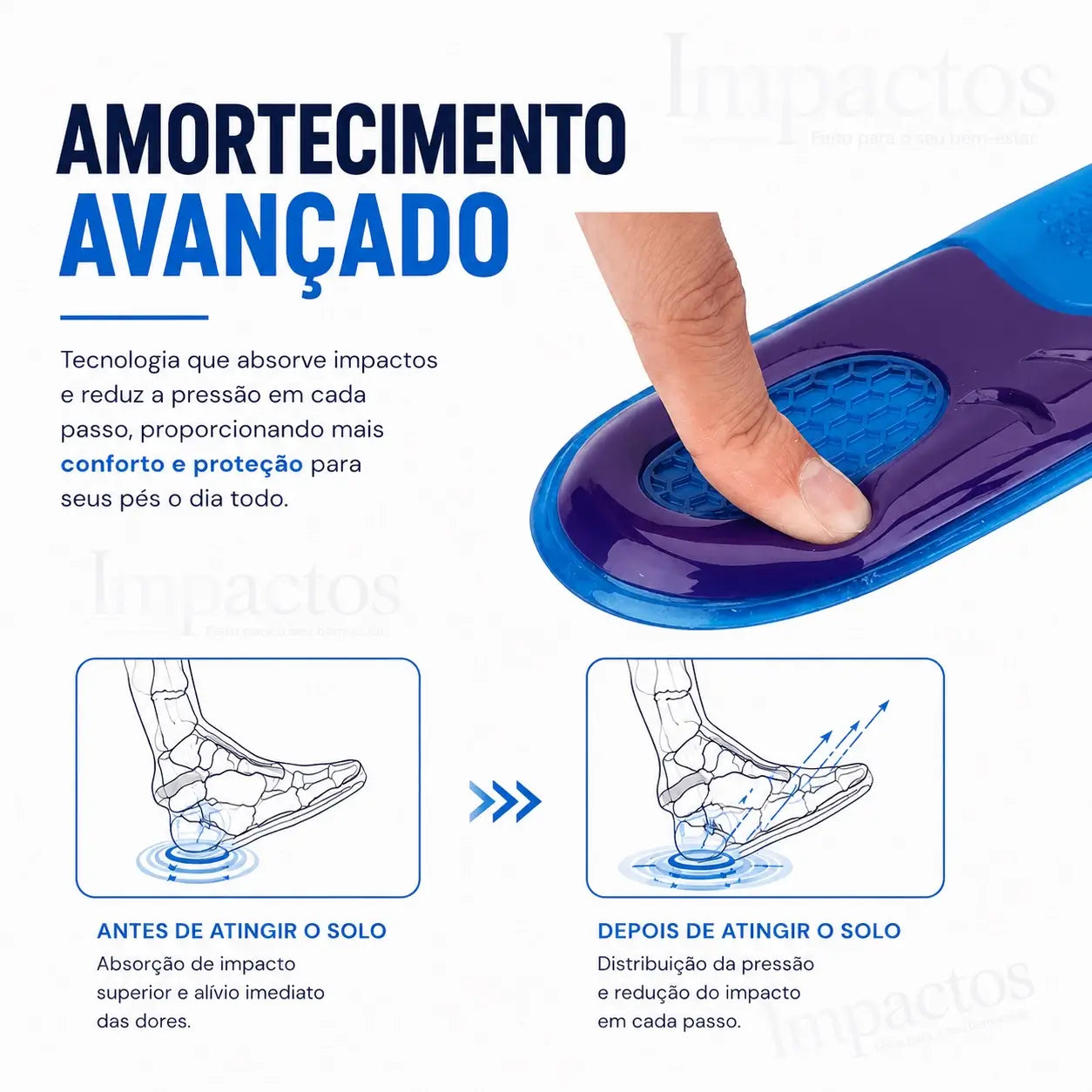 Palmilha Ortopédica UltraStep™ Gel Premium