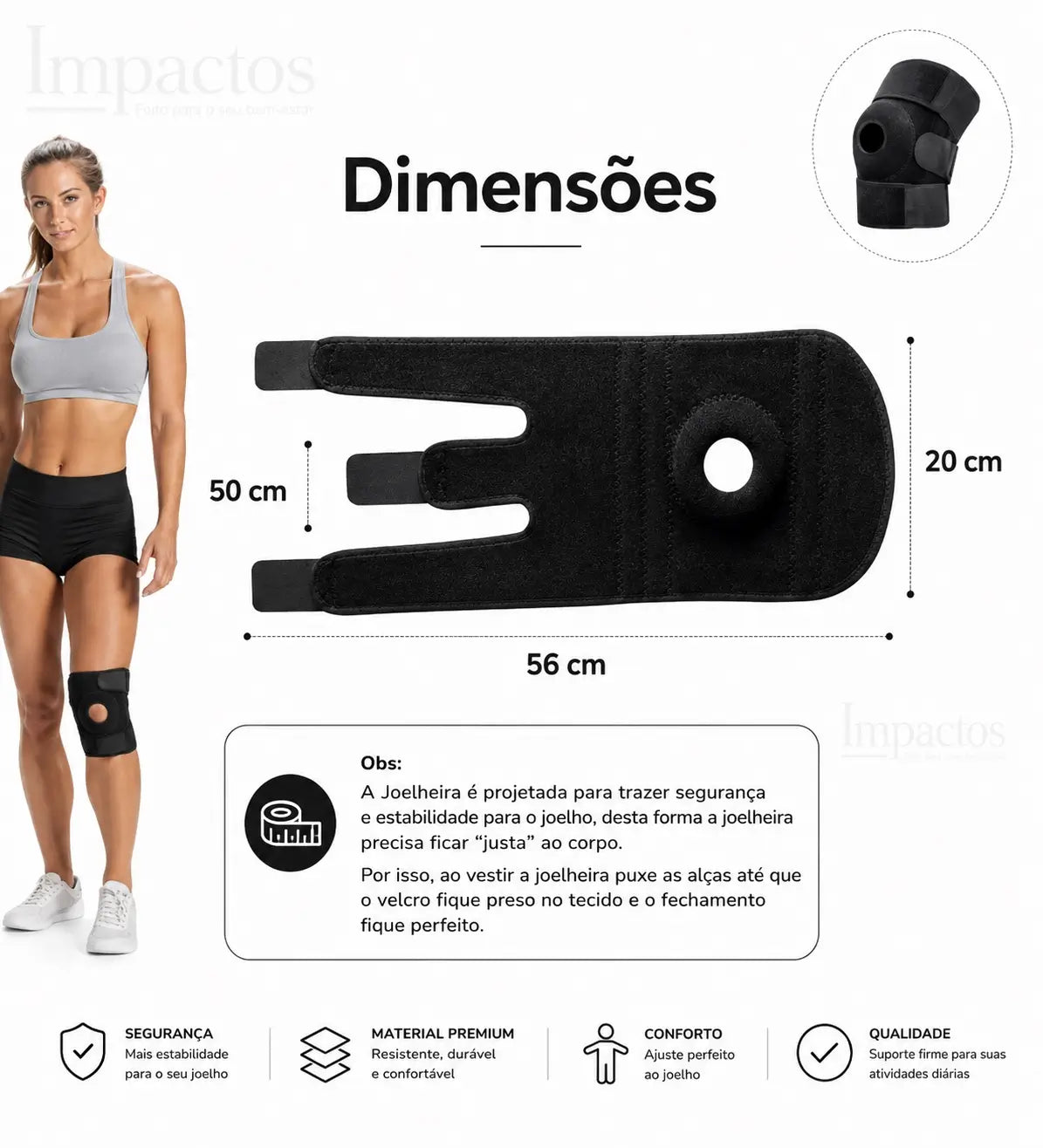 Joelheira Ortopédica de Compressão 