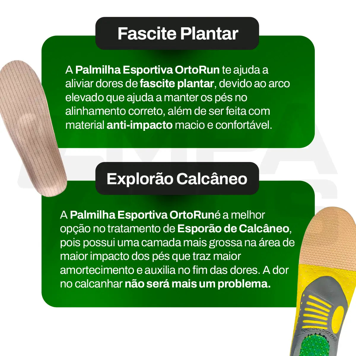 Palmilha para corrida