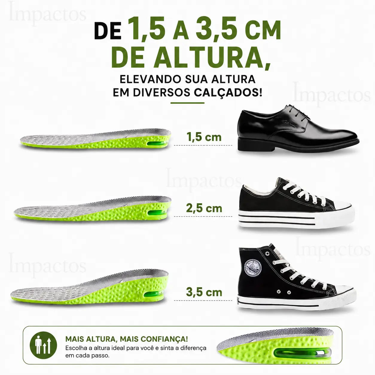 Palmilha Ortopédica OrtoMax - Aumento de Altura